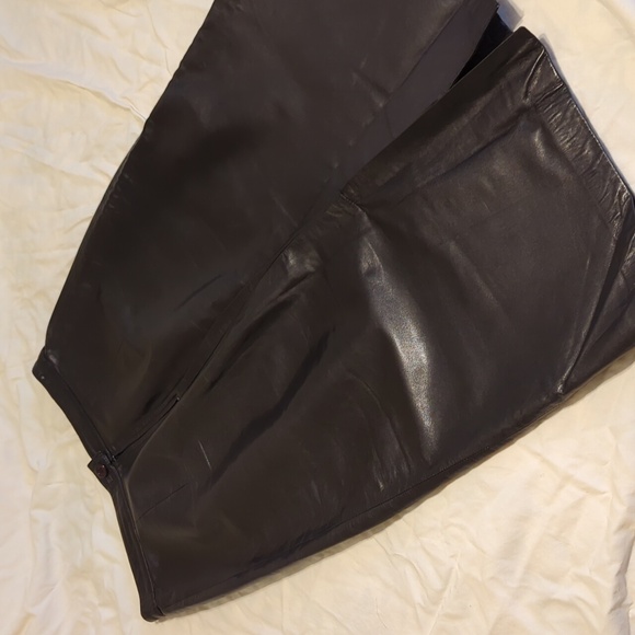 Black leather skirt 29w - Picture 6 of 9